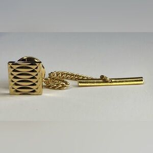 Vintage art deco gold‎ tone tie tack